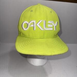 Oakley Neon Yellow Era 9Fifty Snapback Hat Lime Green Spellout Safety High Vis